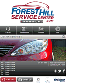 Tablet Screenshot of foresthillservicecenter.com
